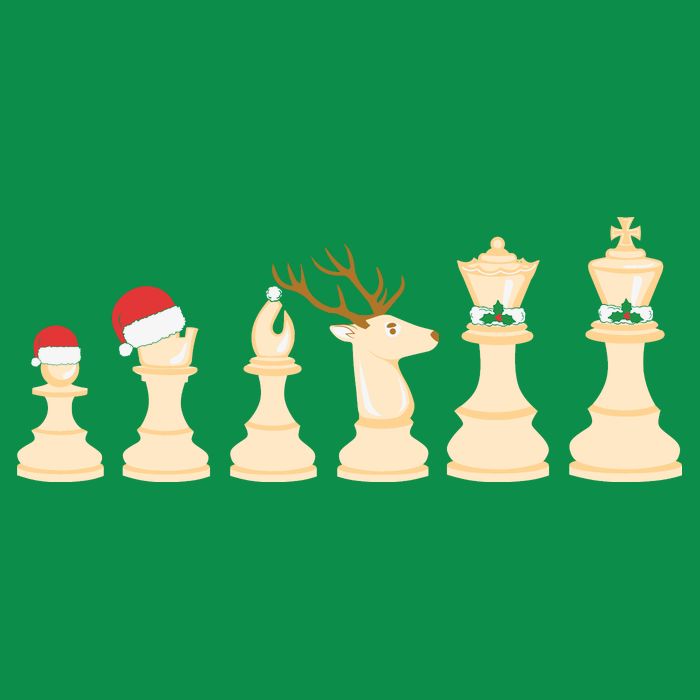 Christmas Chess Pieces Xmas Lights Santa Chess Player Toddler T-Shirt