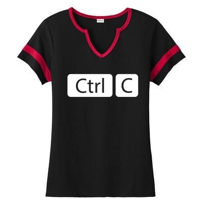 Control Copy Paste Ctrl+c Gift Ladies Halftime Notch Neck Tee