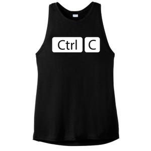 Control Copy Paste Ctrl+c Gift Ladies PosiCharge Tri-Blend Wicking Tank