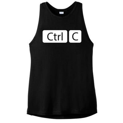 Control Copy Paste Ctrl+c Gift Ladies PosiCharge Tri-Blend Wicking Tank