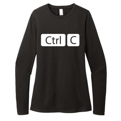 Control Copy Paste Ctrl+c Gift Womens CVC Long Sleeve Shirt