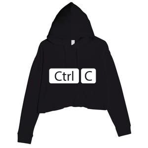 Control Copy Paste Ctrl+c Gift Crop Fleece Hoodie