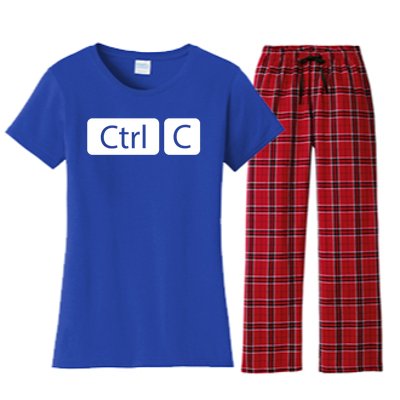 Control Copy Paste Ctrl+c Gift Women's Flannel Pajama Set