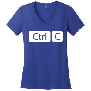 Control Copy Paste Ctrl+c Gift Women's V-Neck T-Shirt