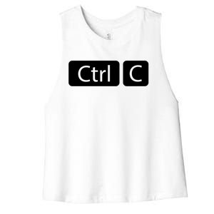 Control Copy Paste Ctrl+c Gift Women's Racerback Cropped Tank