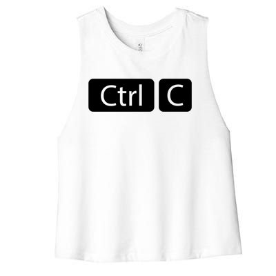 Control Copy Paste Ctrl+c Gift Women's Racerback Cropped Tank