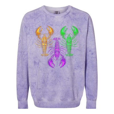 Carnival Costume Party Parade Crawfish Lover Gift Mardi Gras Colorblast Crewneck Sweatshirt