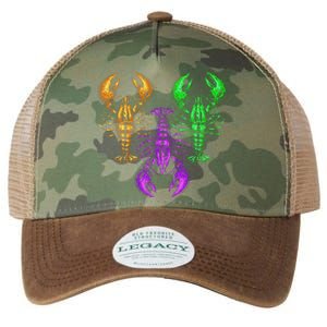 Carnival Costume Party Parade Crawfish Lover Gift Mardi Gras Legacy Tie Dye Trucker Hat