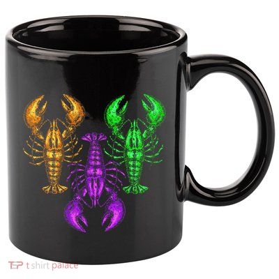 Carnival Costume Party Parade Crawfish Lover Gift Mardi Gras 11oz C Handle Ceramic Mug
