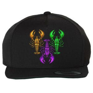 Carnival Costume Party Parade Crawfish Lover Gift Mardi Gras Wool Snapback Cap