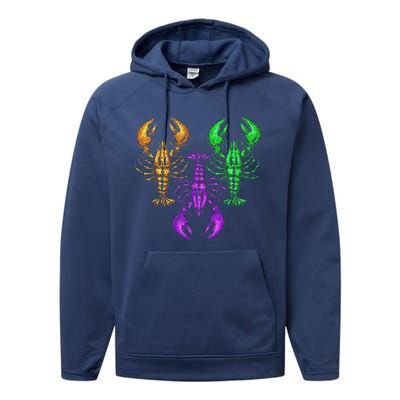 Carnival Costume Party Parade Crawfish Lover Gift Mardi Gras Performance Fleece Hoodie