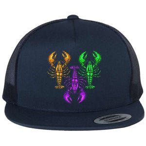 Carnival Costume Party Parade Crawfish Lover Gift Mardi Gras Flat Bill Trucker Hat