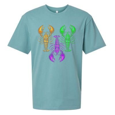 Carnival Costume Party Parade Crawfish Lover Gift Mardi Gras Sueded Cloud Jersey T-Shirt