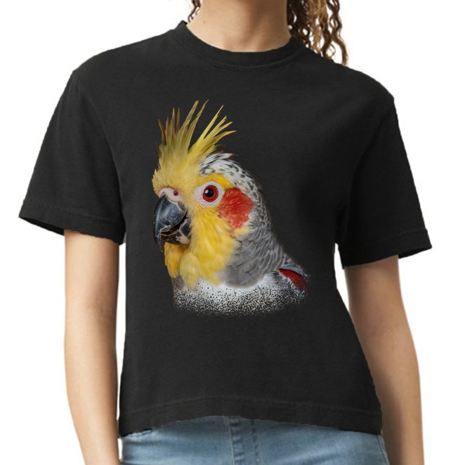 Captivating Cockatiel Portrait Comfort Colors Boxy T-Shirt
