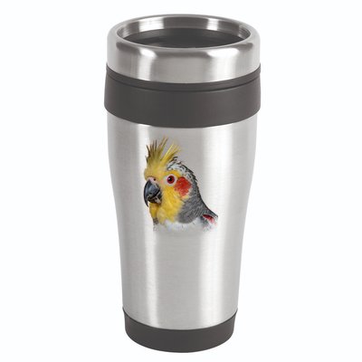 Captivating Cockatiel Portrait 16oz Travel Tumbler
