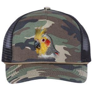 Captivating Cockatiel Portrait Retro Rope Trucker Hat Cap