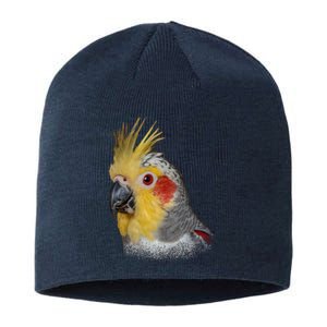 Captivating Cockatiel Portrait Sustainable Beanie