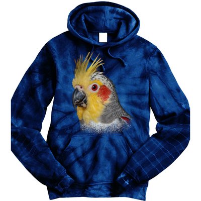 Captivating Cockatiel Portrait Tie Dye Hoodie