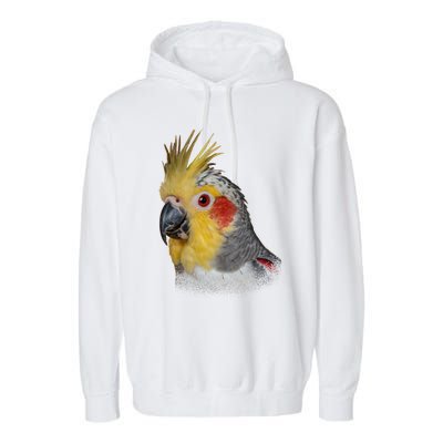 Captivating Cockatiel Portrait Garment-Dyed Fleece Hoodie