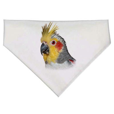 Captivating Cockatiel Portrait USA-Made Doggie Bandana