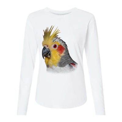 Captivating Cockatiel Portrait Womens Cotton Relaxed Long Sleeve T-Shirt