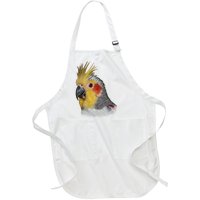 Captivating Cockatiel Portrait Full-Length Apron With Pockets