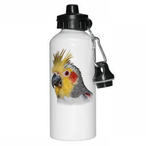 Captivating Cockatiel Portrait Aluminum Water Bottle