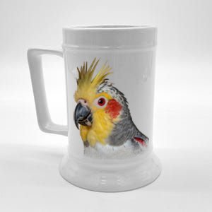 Captivating Cockatiel Portrait Beer Stein