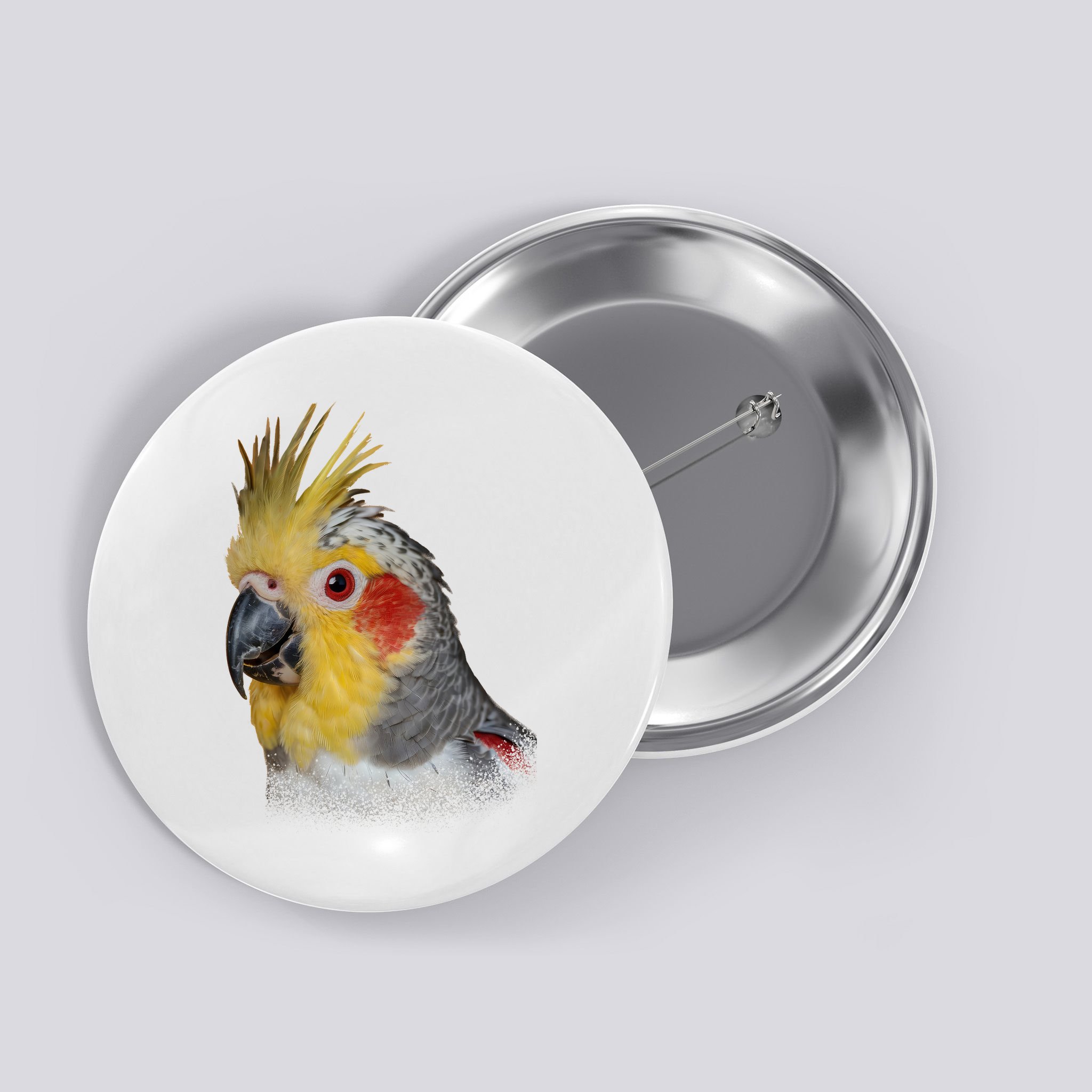Captivating Cockatiel Portrait Button
