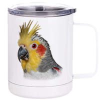 Captivating Cockatiel Portrait 12 oz Stainless Steel Tumbler Cup