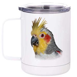 Captivating Cockatiel Portrait 12 oz Stainless Steel Tumbler Cup