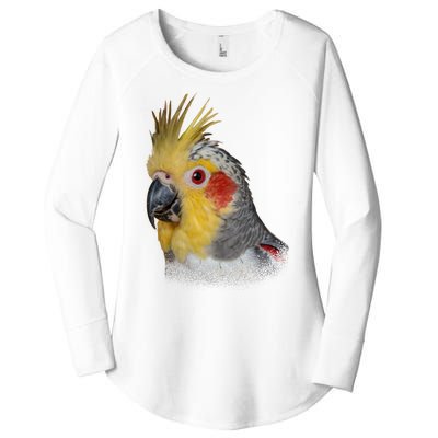 Captivating Cockatiel Portrait Women's Perfect Tri Tunic Long Sleeve Shirt