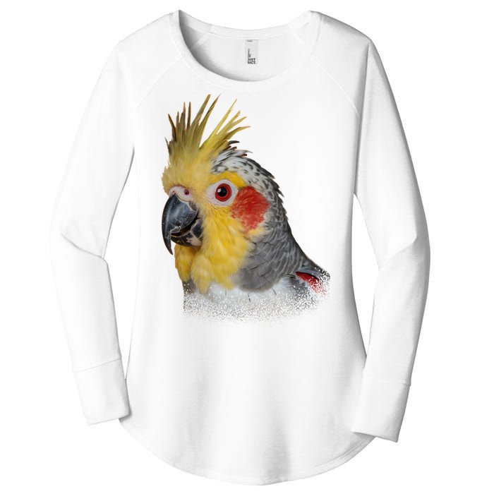 Captivating Cockatiel Portrait Women's Perfect Tri Tunic Long Sleeve Shirt