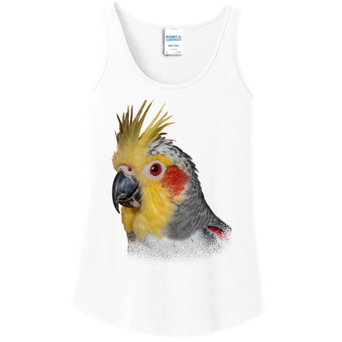 Captivating Cockatiel Portrait Ladies Essential Tank