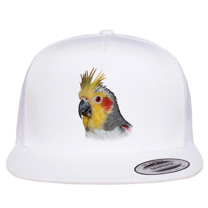 Captivating Cockatiel Portrait Flat Bill Trucker Hat