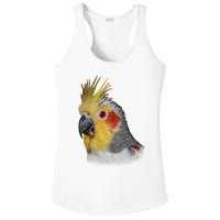 Captivating Cockatiel Portrait Ladies PosiCharge Competitor Racerback Tank