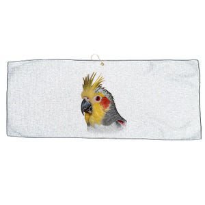 Captivating Cockatiel Portrait Large Microfiber Waffle Golf Towel