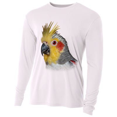 Captivating Cockatiel Portrait Cooling Performance Long Sleeve Crew