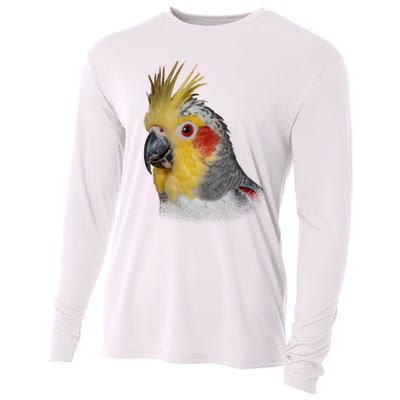 Captivating Cockatiel Portrait Cooling Performance Long Sleeve Crew