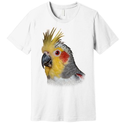 Captivating Cockatiel Portrait Premium T-Shirt