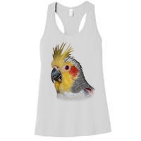 Captivating Cockatiel Portrait Women's Racerback Tank