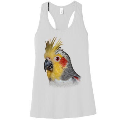 Captivating Cockatiel Portrait Women's Racerback Tank