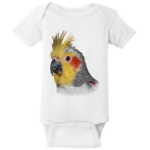 Captivating Cockatiel Portrait Baby Bodysuit