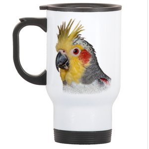 Captivating Cockatiel Portrait Stainless Steel Travel Mug