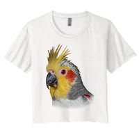 Captivating Cockatiel Portrait Women's Crop Top Tee