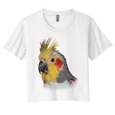 Captivating Cockatiel Portrait Women's Crop Top Tee