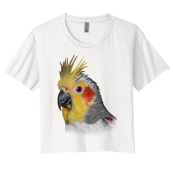 Captivating Cockatiel Portrait Women's Crop Top Tee