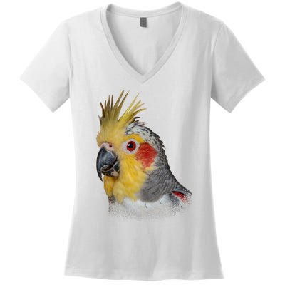 Captivating Cockatiel Portrait Women's V-Neck T-Shirt