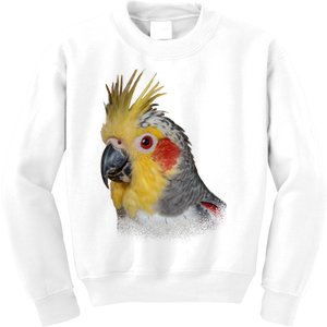 Captivating Cockatiel Portrait Kids Sweatshirt