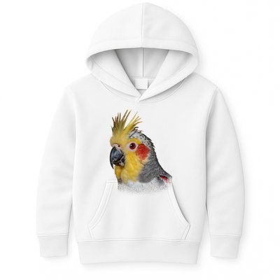 Captivating Cockatiel Portrait Kids Hoodie